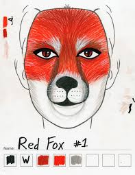 red fox makeup sketch 1 weasyl