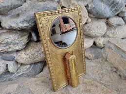 Vintage Wall Bronze Mirror And Clothes