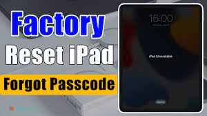 factory reset ipad without pcode