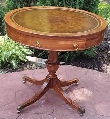 Mersman Round Leather Top Table Marva