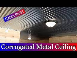 Corrugated Metal Basement Ceiling