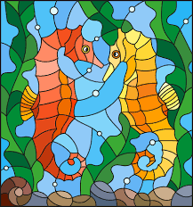 Vector Of Ilration In Stained Glass