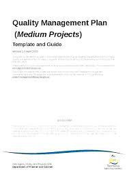 Project Management Plan Template Quality Example Pdf Plans