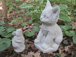 Cat And Rat Kitten Mouse Garden Art