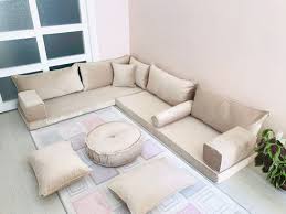 Moroccan Sofa Velvet Floor Cushion Sofa