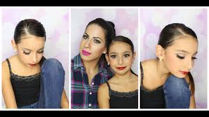 recital makeup and hair tutorial dance