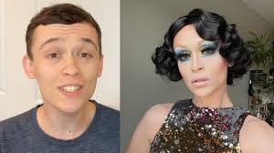 drag queen makeup timelapse male to