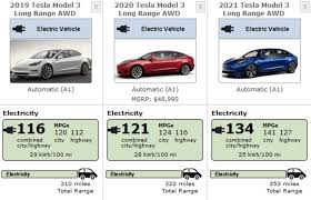 Introduced for 2017, the tesla model 3 offers a potent and practical electrified powertrain at a significantly lower price than either the model s sedan or the model x suv. Tesla Model 3 Refresh Epa Ratings Reveal Efficiency Improvements Over 2019 2020 Variants