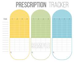 Prescription Tracker Printable Medical Printable Healthcare
