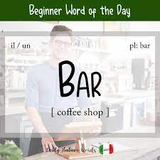 italian word of the day bar coffee