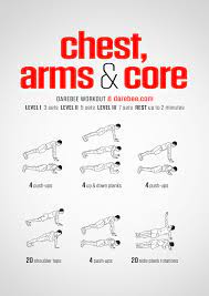 chest arms core workout