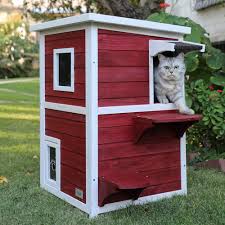 petsfit outdoor cat house 2 story