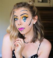 pop art makeup halloween tutorial