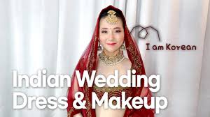 indian bridal makeup and dress
