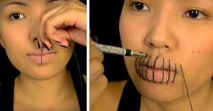 quick sched mouth halloween makeup