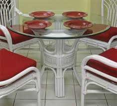 Pole Rattan 42 Round Dining Table With