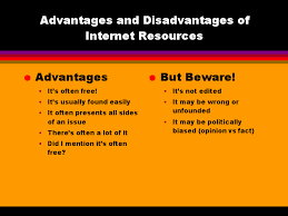   Effective Essay Tips about Essay disadvantages internet SlideShare Disadvantages of Internet  advantages and disadvantages of internet   Advantages    