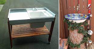 Portable camping sink with towel holder and soap dispenser the serene life portable camping sink makes water easily accessible outdoors. 17 Diy Outdoor Sink Ideas For Your Garden Cradiori