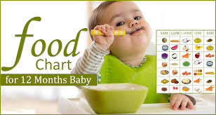 useful food chart for 12 months baby