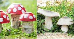 Creative And Cute Garden Mushroom Ideas