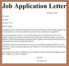 Employment Application Letter An Application For Employment Job