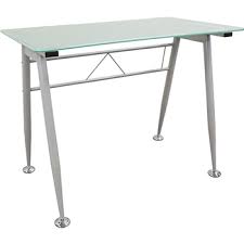 glass top computer table desk frosted