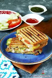 veg grilled sandwich recipe swasthi s