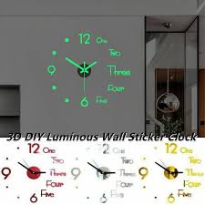 3d Diy Wall Clock Sticker
