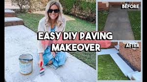 diy painting our concrete paving slabs