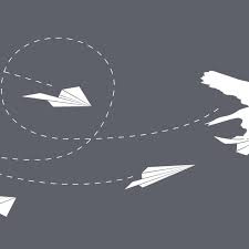 Image result for swooping paper airplane
