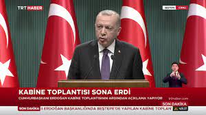 TRT Haber - Cumhurbaşkanı Recep Tayyip Erdoğan açıklama yapıyor. | Facebook  | By TRT Haber | Cumhurbaşkanı Recep Tayyip Erdoğan, kabine toplantısı  sonrası açıklama yapıyor.
