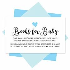 15 perfect baby book inscriptions. Amazon Com 25 Books For Baby Shower Request Cards Blue Baby Shower Invitation Inserts Book Request Baby Shower Guest Book Alternative Bring A Book Instead Of A Card Baby Shower Book