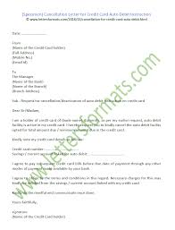 How to stop automatic payments on credit card. Cancellation Letter For Credit Card Auto Debit Instruction Sample