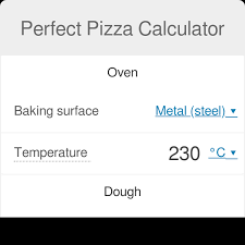 perfect pizza calculator baking time
