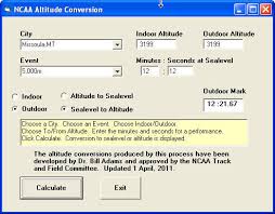 Ncaa Altitude Conversion Download Conversions Are No