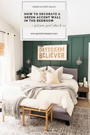 Green Accent Wall In The Bedroom