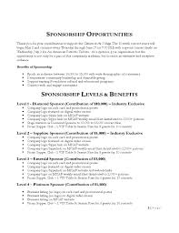 Template For Sponsorship Proposal Sample Sponsorship Proposal For
