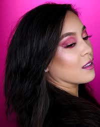 hot pink cut crease eyeshadow tutorial