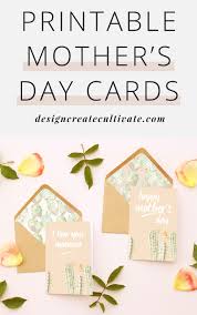 Free Printable Mothers Day Cards Design Create Cultivate
