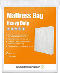 Custom printed mattress bags are great at marketing your company while securely transporting a mattress or box spring. Amazon Com Bysure 5 Mil Mattress Disposal Bag For Moving Long Term Storage Full Twin Size Extra Thick Durable Mattress Bag Cover 1 Pack 54 91 Inch Kitchen Dining