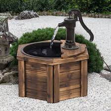 Wooden Electric Water Fountain Garden