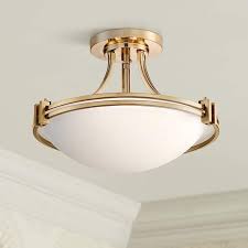 Possini Euro Deco 16 Wide Warm Brass Ceiling Light 1f903 Lamps Plus
