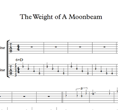 the weight of a moonbeam tabs sheet