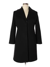 Details About Fleurette Women Black Wool Coat 12