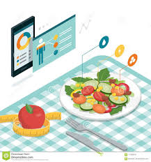 Food And Diet App Stock Vector Illustration Of Fitness