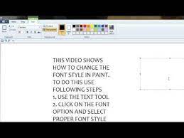 How To Change Font Style In Ms Paint
