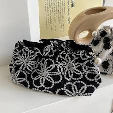 embroidered lace makeup bag women