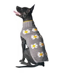 Chilly Dog Sweaters Grey Daisy