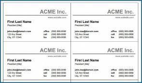 Free Printable Ms Word Business Cards Template 823