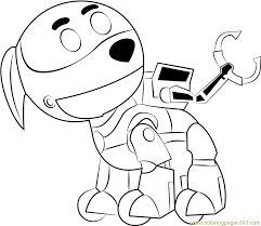 Coloring pages for children : Robo Dog Coloring Page For Kids Free Paw Patrol Printable Coloring Pages Online For Kids Coloringpages101 Com Coloring Pages For Kids